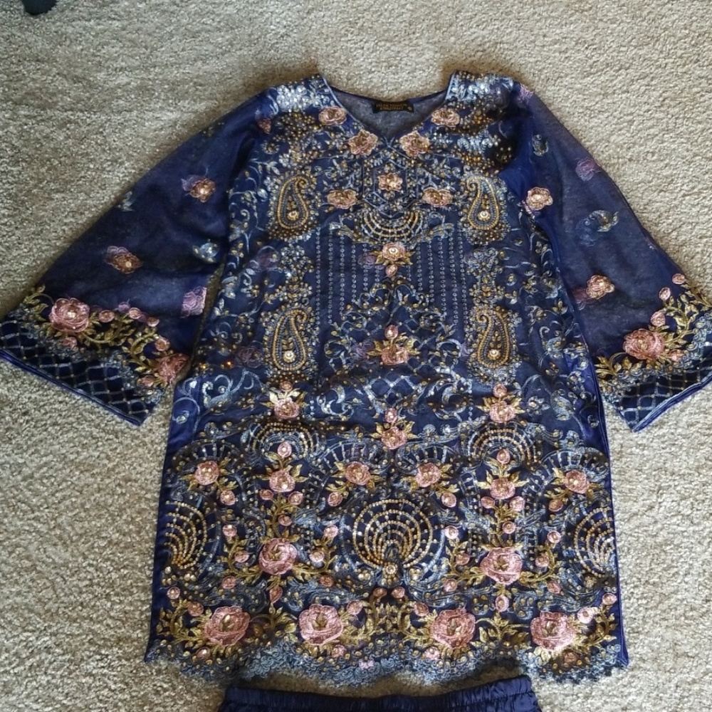 Pakistani/Indian Blue shalwar kameez